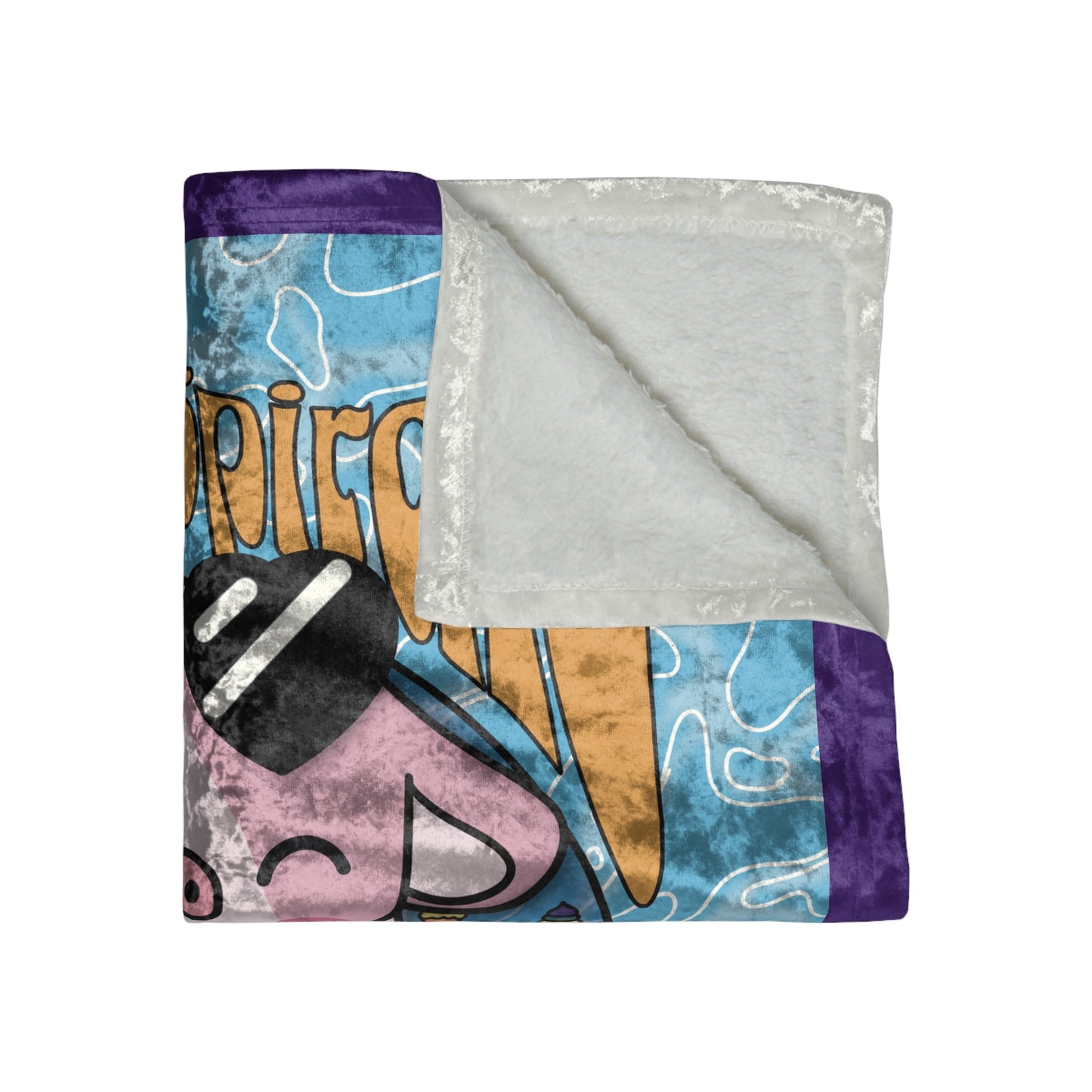 Plush Fun Moorice Crushed Velvet Throw, Perfect for Kids Rooms, Unique Home Decor