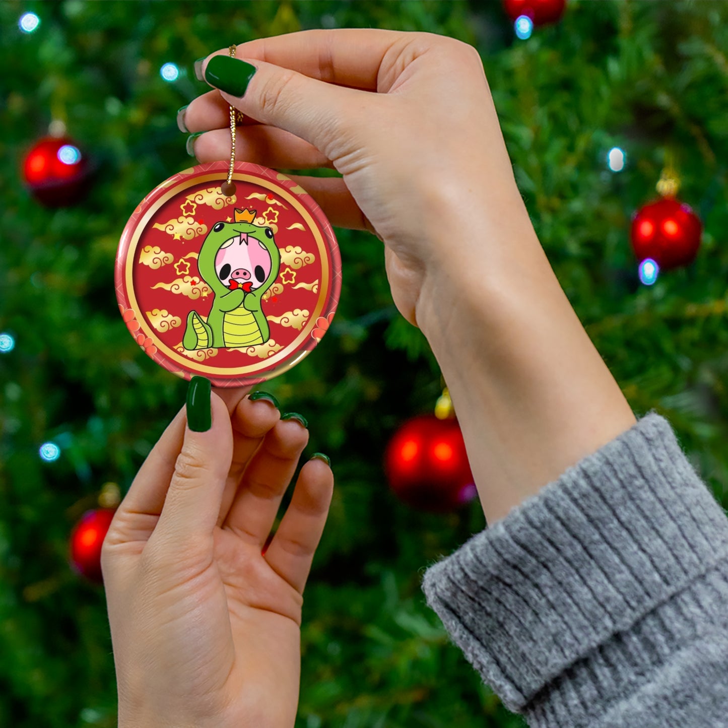 Cute Moorice Ceramic Ornaments - Star, Snowflake and Circle Designs