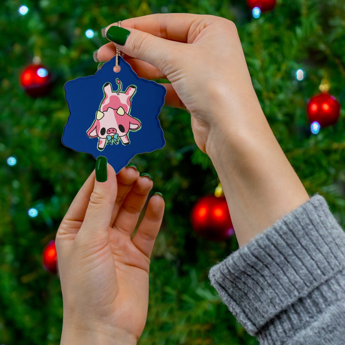 Cute Moorice Ceramic Ornaments - Star, Snowflake and Circle Designs