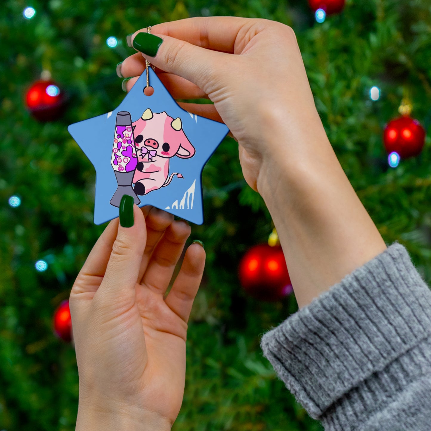 Cute Moorice Ceramic Ornaments - Star, Snowflake and Circle Designs