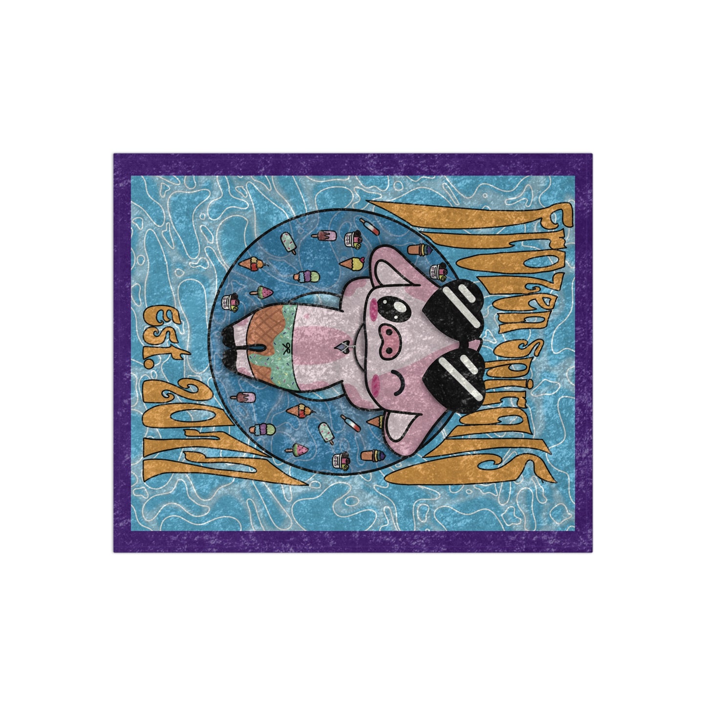 Plush Fun Moorice Crushed Velvet Throw, Perfect for Kids Rooms, Unique Home Decor