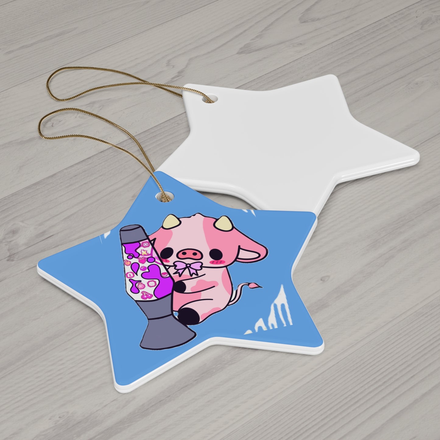 Cute Moorice Ceramic Ornaments - Star, Snowflake and Circle Designs